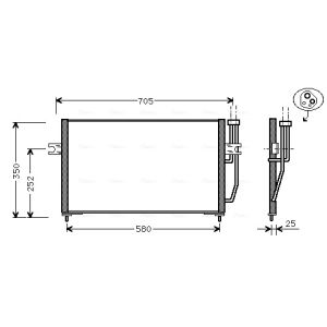 A/C-kondensor AVA COOLING VO5128