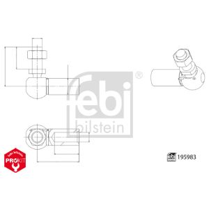 Rotule, tringlerie de commande ProKit FEBI 195983