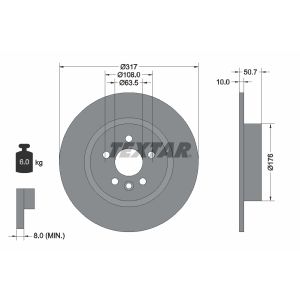 Disco de freno TEXTAR 92300403