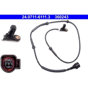 Sensor do ABS traseiro, direito ATE 24.0711-6111.3