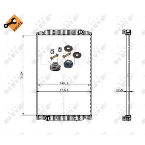 Radiator, motorkoeling EASY FIT NRF 509698