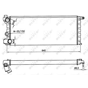 Radiador, refrigeración de motor NRF 58742