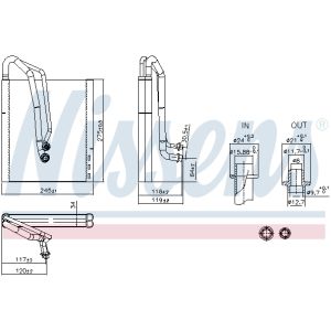 Evaporador, aire acondicionado NISSENS 92305