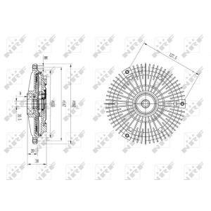 Frizione, ventola radiatore NRF 49649