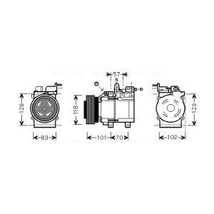 Compressor, ar condicionado AVA COOLING HYK209