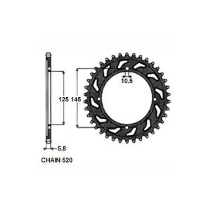 Kettenrad hinten SUNSTAR 1-3538-45