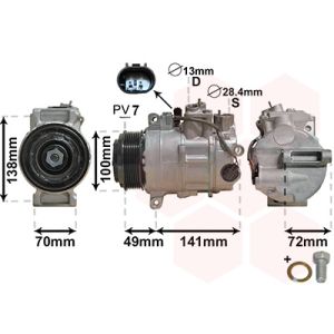 Compressor, ar condicionado VAN WEZEL 3000K560