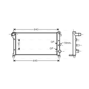 Radiador de motor AVA COOLING FTA2379
