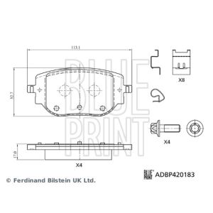 Levyjarrun jarrupalasarja BLUE PRINT ADBP420183