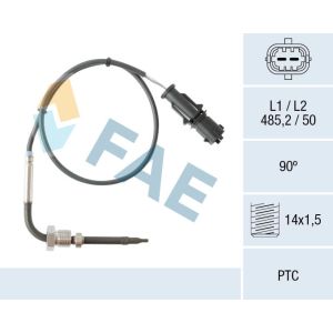 Sensor de temperatura dos gases de escape FAE 68080