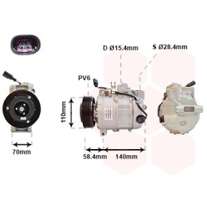 Compressor, ar condicionado VAN WEZEL 5800K265