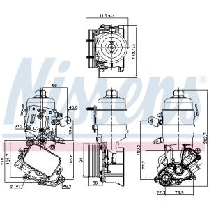 Oliekoeler, motorolie NISSENS 91326