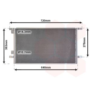 Condensator, airconditioning VAN WEZEL 43005253