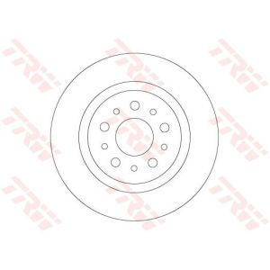Remschijf TRW DF6714 terug, volledig, 1 Stuk