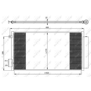 Condensador, ar condicionado EASY FIT NRF 350061