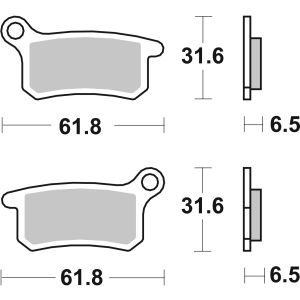 Bremsbelagsatz, ohne Straßenzulassung BREMBO 07GR69SD