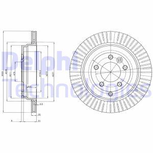 Jarrulevy DELPHI BG4020C takaisin/tuuletettu/2 kpl