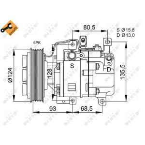 Compresor, aire acondicionado EASY FIT NRF 32408