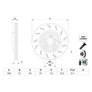 Disco de freno BOSCH 0 986 479 F10