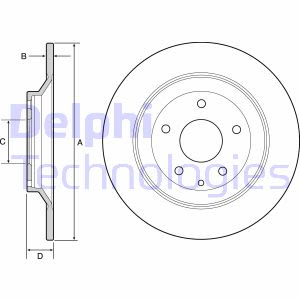 Discos de freno DELPHI BG4567C hinten, macizo, 2 Pieza