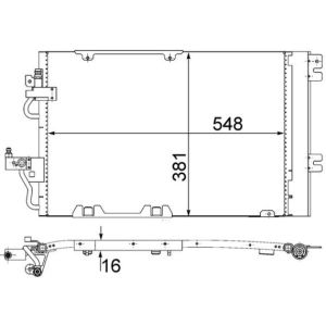 Lauhdutin, ilmastointilaite MAHLE AC 378 000S