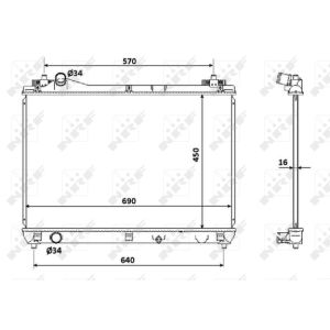 Radiator, motorkoeling NRF 53915