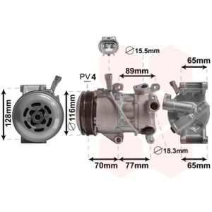 Compressor, ar condicionado VAN WEZEL 5300K687