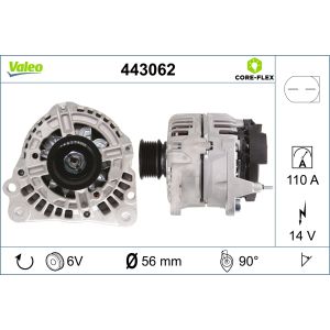 Alternador trifásico VALEO 443062