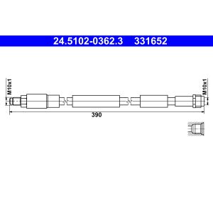 Bremsschlauch ATE 24.5102-0362.3