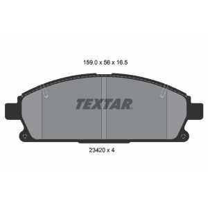 Jogo de pastilhas de travão, travão de disco TEXTAR 2342004