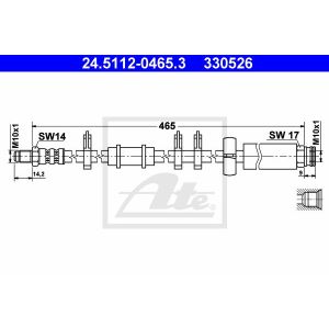 Bremsschlauch ATE 24.5112-0465.3