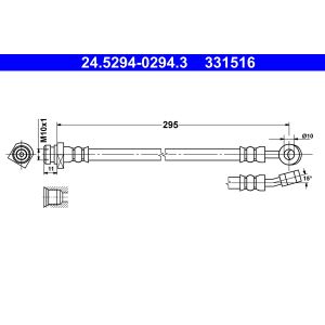 Bremsschlauch ATE 24.5294-0294.3