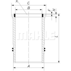 Zylinderlaufbuchse MAHLE 227 LW 00109 001