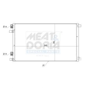 A/C-kondensor MEAT & DORIA 991030