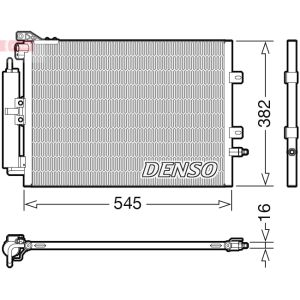 Condensador, sistema de ar condicionado DENSO DCN23040