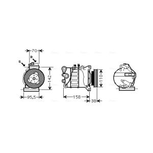 Compressor, ar condicionado AVA COOLING VOK143