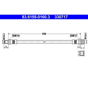 Latiguillo de freno ATE 83.6155-0160.3