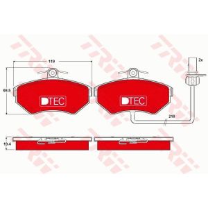 Bremsbelagsatz TRW GDB1366DTE, Vorne