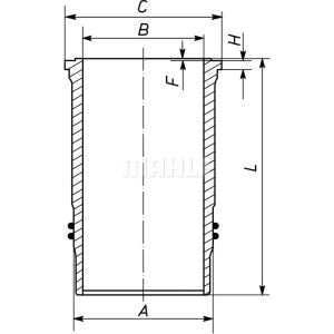 Voering, cilinderkop MAHLE 003 WN 38 00