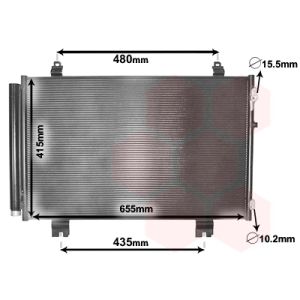 Condensator, airconditioning VAN WEZEL 53005646