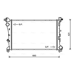 Arrefecedor do motor AVA COOLING FT2414