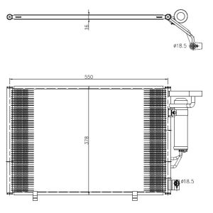 Condensador, ar condicionado EASY FIT NRF 350456