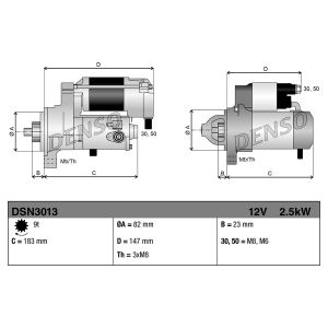 Motor de arranque DENSO DSN3013