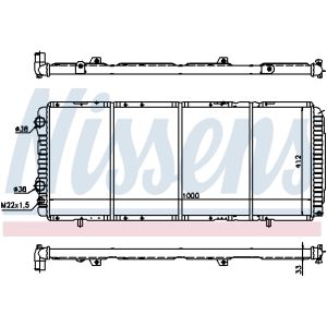 Radiator, motorkoeling NISSENS 61393