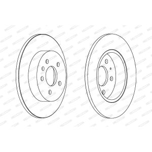 Dischi freno FERODO DDF1423C posteriore, completo, 2 pezzo