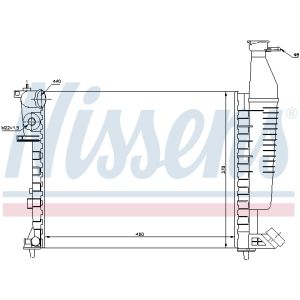 Radiatore, raffreddamento motore NISSENS 63546