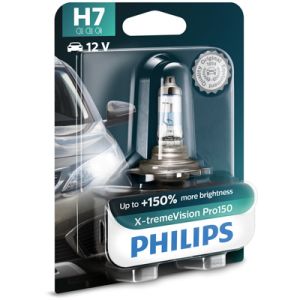 Lâmpada de halogéneo PHILIPS H7 X-tremeVision Pro150 12V, 55W