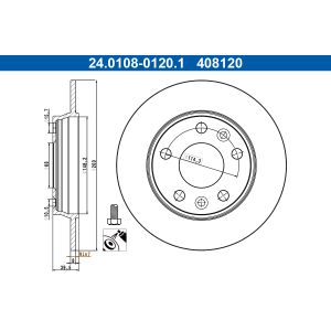 Disque de frein ATE 24.0108-0120.1