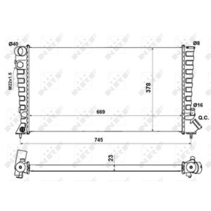 Radiator, motorkoeling NRF 58189A