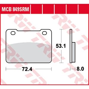 Conjunto de pastilhas de travão TRW MCB849SRM